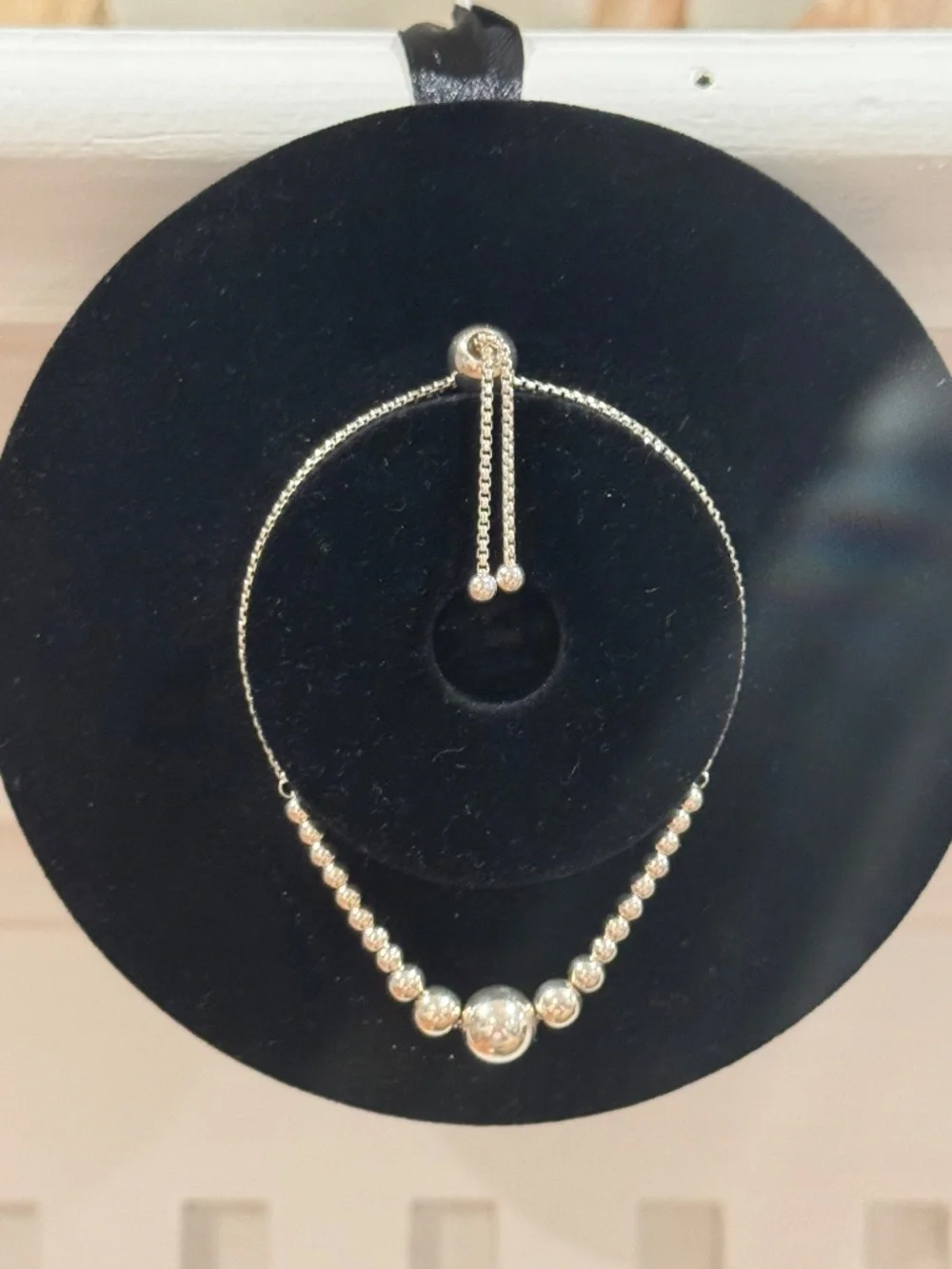 PANDORA Silver String of Beads Sliding Bracelet Preowned Excellent Condition
